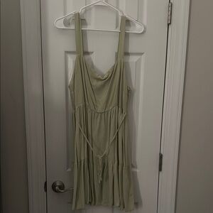 Forever 21 Green Sweetheart Neck Mini Sundress